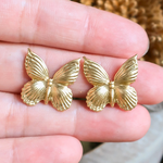 真鍮パーツ［アメリカ製］＊2個＊105-0030A／アンティーク調 蝶　バタフライ　ブラス　 jewelry making supplies／旧A02008 