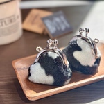 送料無料 ミニがま口アクセサリーケース(黒牛) コインケース