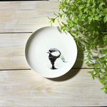 🕊️piyomaron1様🕊️ シジュウカラの白いお皿　直径12.5cm