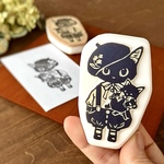 ぼくのたからもの・ねこはんこのこどもたち 黒猫　猫　スタンプ　消しゴムはんこ