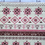 50×50★ノルディック柄の起毛生地赤茶