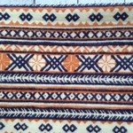 50×50★ノルディック柄の起毛生地紺キャメル