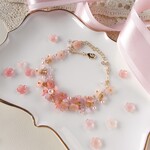咲きこぼれる桜のブレスレット　