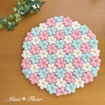 まんまる座布団（ゆめかわカラー）円座 モリーの花