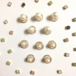 スクリューヘアピン 、ヘアピアス《パール 10mm&8mmセット》
