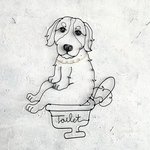 おトイレしているバーニーズのワイヤーアート◎愛犬を癒しのインテリア空間に