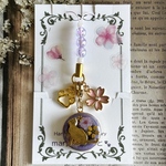 【猫と藤桜🌸ストラップ＆チャーム】桜 春 ストラップ チャーム レジン シーリングスタンプ  ネコ お花見 キーホルダー【2way】