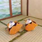 たい焼きねっこねこキーホルダー
