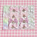 ピンク リボン ♡ 量産型リボン ヘアクリップ ゆめかわいい 病みかわいい ロリィタ ロリータ タータンチェック ギンガムチェック ミニリボン 小ぶり ヘアゴム バレッタ ヘアピン 地雷