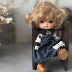 オビツ11 ポップマートブライス ねんどろいどどーる サイズ デニムサロペット