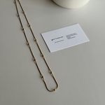 RE stock ◊ 𖦥 ball chain Necklace （18kgp ）𖦥 ネックレス　チェーンネックレス　ボールチェーン　シンプル　華奢　アジャスター調節　アレルギー対応　重ね付け　　