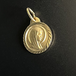 横向きマリア様.メダイ.ゴールド.Italy.ネックレス.ペンダントトップ.アクセサリーパーツ