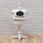 【新型紙】うぱさんトップス（ホワイト✕黒うぱさん）