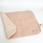 名入れ刺繍 カフェマット ヌビ　ライトベージュ×ダルメシアン ベージュ
