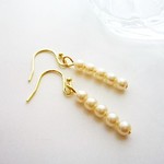 華奢な5連パールイヤリング＆ピアス