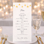 70円～ メニュー表 ドリンクメニュー表 結婚式 星