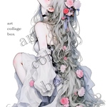 591 art collage box 人物ステッカー