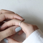 mat ring silver950 2mm/名入れ刻印無料/艶消し/石目/受注販売