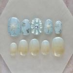 128. Nemofwira 【現品あり】 ネイルチップ サイズオーダー可