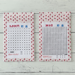 チャック袋貯金(365日&1000円/シール付）チェリーと小花