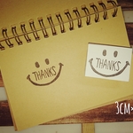 消しゴムはんこ★にこちゃんのTHANKS