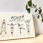 100th anniversary (Ｌ) / 家族の記念日/ にがおえ刺繍ボード　