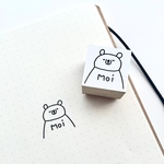 M oi  Tシャツしろクマさん　スタンプ