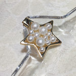 スター×パールのヘアクリップ