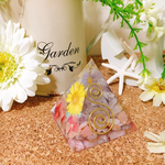 オルゴナイト＊天然石＊パワーストーン＊押し花＊ピンクオパール