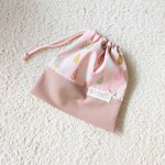 muchi829様オーダー*ピンクのしずく柄×くすみピンクのコップ袋