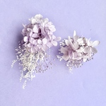 【natural light purple(LL)】ドライフラワー　ピアス・イヤリング ブライダル