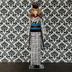 momokodollサイズ 白地にピンクの花模様の着物セット