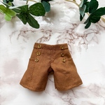 切り替えショートパンツ　キャメル