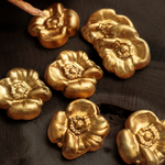 真鍮パーツ［アメリカ製］＊4個＊アンティーク調　花　フラワー　ブラス ＊A01045/ Raw brass jewelry making supplies