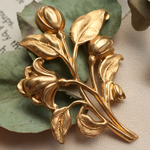 真鍮パーツ［アメリカ製］＊1個＊アンティーク調　花　フラワー　真鍮＊A01065 / Raw brass jewelry making supplies