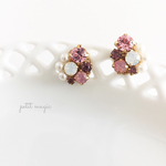 【金属アレルギー対応】ピンクビジューとパールのピアス