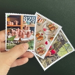 【切手風ハニワステッカー】小さな旅のおとも | Stamp-Style Sticker | 7.5cm×6cm | ハニワ好きさんへ | プレゼントにも