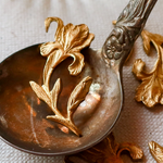 真鍮パーツ［アメリカ製］＊2個＊アンティーク調　花　フラワー　植物/ Raw brass jewelry making supplies