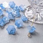 【20pcs】フラワー ガラスビーズ ネモフィラ ブルー