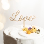 【送料込】　Love ケーキトッパー ウェディング　バレンタイン　結婚式　誕生日　バースデー　ハーフバースデー　
