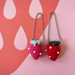 再販！ミキマキちゃん用 いちごバッグセット(ピンク・赤)