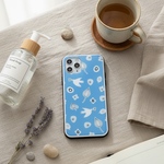 【iPhone17】強化ガラスケース・ナチュラルリーフ 北欧 スマホケース/スマホカバー 9H強化ガラス 鳥 インコ