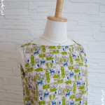 SALE コットン１００％☆動物柄 ノースリーブ ワンピース　