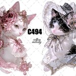 original sticker « no.C494 »     //     装飾ステッカー オリジナルステッカー ステッカー cotton melody 人物ステッカー 
