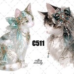 original sticker « no.C511 »     //     装飾ステッカー オリジナルステッカー ステッカー cotton melody 人物ステッカー 