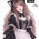 original sticker « no.8232 »     //     人物ステッカー オリジナルステッカー オリジナル人物ステッカー ステッカー cotton melody