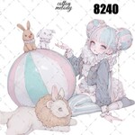 original sticker « no.8240 »     //     人物ステッカー オリジナルステッカー オリジナル人物ステッカー ステッカー cotton melody