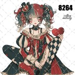 original sticker « no.8264 »     //     人物ステッカー オリジナルステッカー オリジナル人物ステッカー ステッカー cotton melody