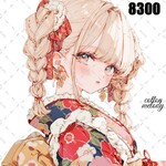 original sticker « no.8300 »     //     人物ステッカー オリジナルステッカー オリジナル人物ステッカー ステッカー cotton melody