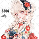 original sticker « no.8306 »     //     人物ステッカー オリジナルステッカー オリジナル人物ステッカー ステッカー cotton melody